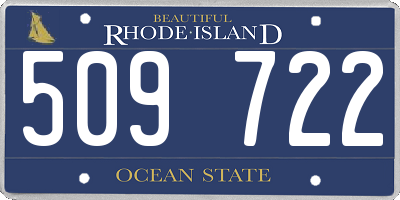 RI license plate 509722