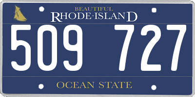 RI license plate 509727