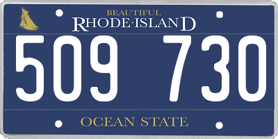 RI license plate 509730