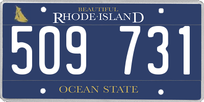 RI license plate 509731