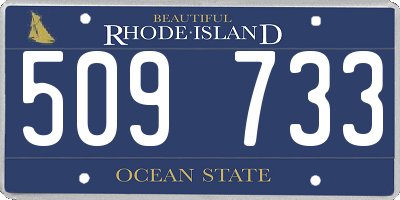 RI license plate 509733