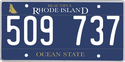 RI license plate 509737