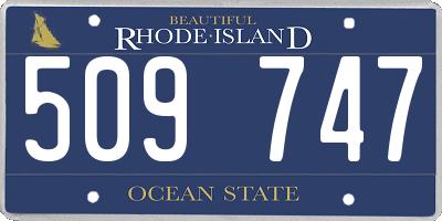 RI license plate 509747