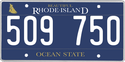 RI license plate 509750