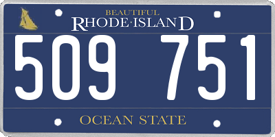 RI license plate 509751