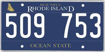 RI license plate 509753