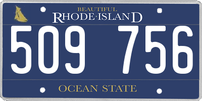 RI license plate 509756