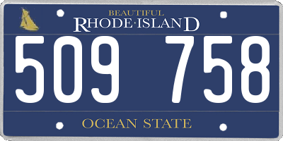 RI license plate 509758