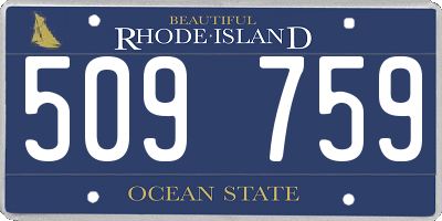 RI license plate 509759