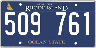 RI license plate 509761