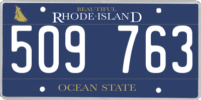 RI license plate 509763