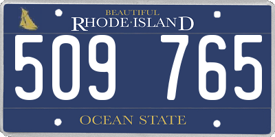 RI license plate 509765