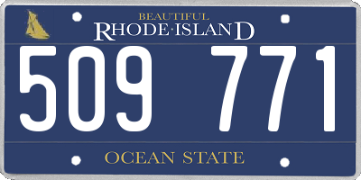 RI license plate 509771