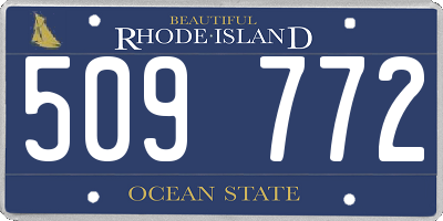 RI license plate 509772