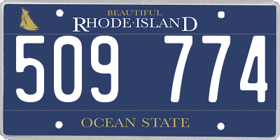 RI license plate 509774