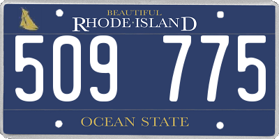 RI license plate 509775