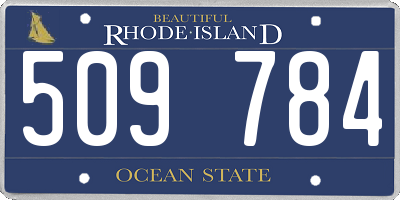 RI license plate 509784