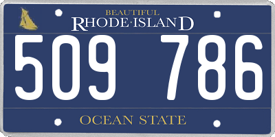 RI license plate 509786