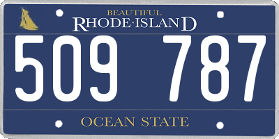 RI license plate 509787