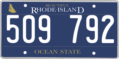 RI license plate 509792