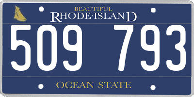 RI license plate 509793