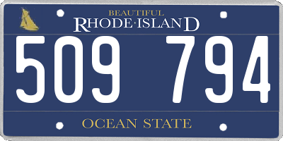 RI license plate 509794