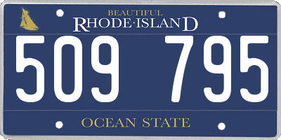 RI license plate 509795