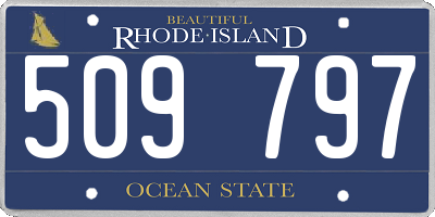 RI license plate 509797
