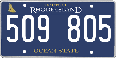 RI license plate 509805