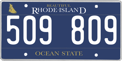 RI license plate 509809