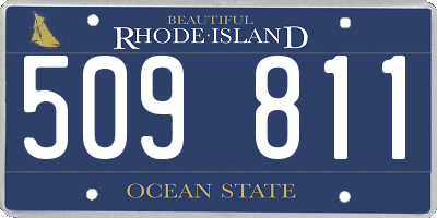 RI license plate 509811