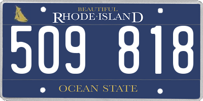 RI license plate 509818
