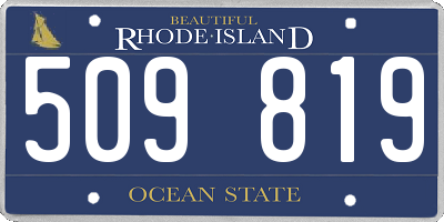 RI license plate 509819