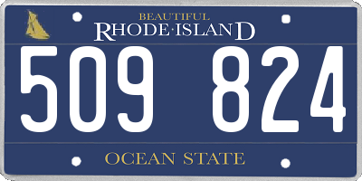 RI license plate 509824