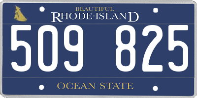 RI license plate 509825