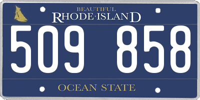 RI license plate 509858