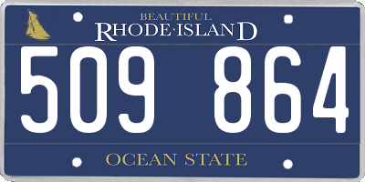 RI license plate 509864