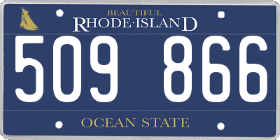 RI license plate 509866