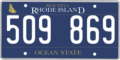 RI license plate 509869