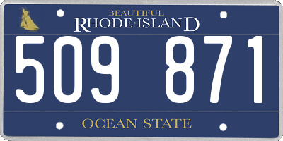 RI license plate 509871