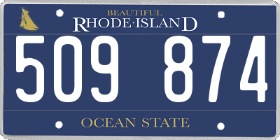 RI license plate 509874