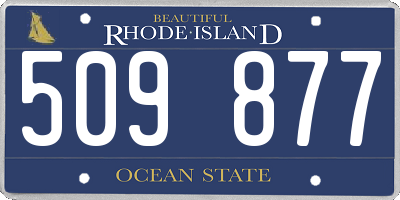 RI license plate 509877