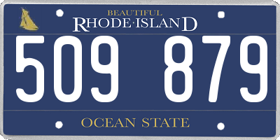 RI license plate 509879