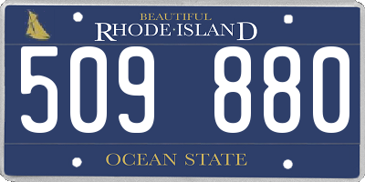 RI license plate 509880