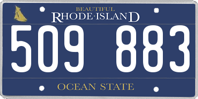 RI license plate 509883