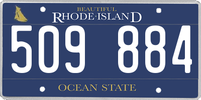 RI license plate 509884