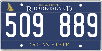 RI license plate 509889