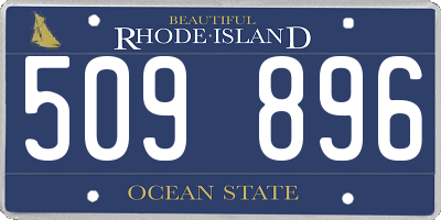 RI license plate 509896