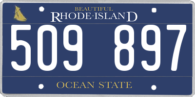 RI license plate 509897