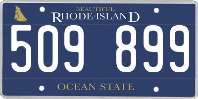 RI license plate 509899